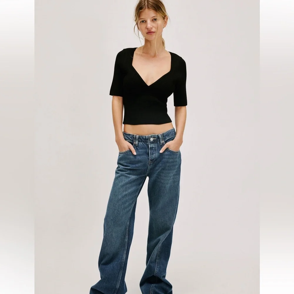 Free people Teagan Swit Short sleeve sweater shirts